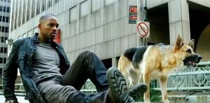 Will Smith célèbre le chien de « I am Legend »
